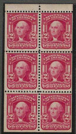 US 319g Classic To Modern F-VF Mint NH Unusually Well Centered + Fresh For This Early Booklet Pane