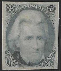 US 73TCb. Essays and Proofs VF Mint Rare Dull Chalkey Blue Trial Color Proof, Slight Stain in head