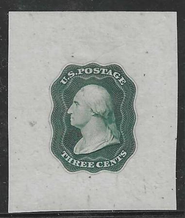 US 11E12b Essays and Proofs XF Mint 1851 Essay by Danforth, Bald + Co, Phila, In Green - Lovely