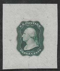 US 11E12b Essays and Proofs XF Mint 1851 Essay by Danforth, Bald + Co, Phila, In Green - Lovely