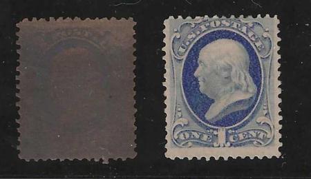 US 156E2 Var. Essays and Proofs F-VF Mint Hinged Experimental Ink + Paper, First is Sensitive Paper (now Blackish) + heavily Laid Paper, Not Exactly as Listed, Rare