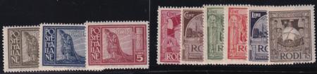 Italy-Aegean Islands-Rhodes Mint H F-VF Complete Set