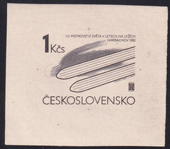 Czecholovakia 2454 Proof XF Ski Jumping - Die Proof Of The Engraved Portion Of The Design 51x45mm