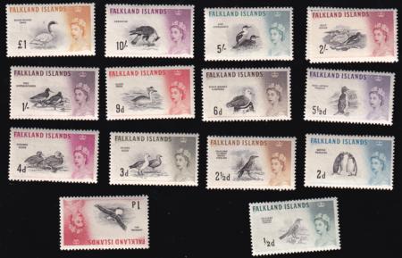 Falkland Islands 128-142 Very LH VF Toning Spots On 130+138(Cr $17)