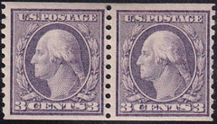 US 456 Washington / Franklin Mint LH VF Pair, Dark Violet Shade As Listed In Scott - Clearly Watermarked