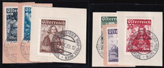 Austria B112-17 Used VF Used Set On Piece Full Commem Cancel