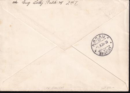 Switzerland 226 NABA S/S On VF Reg. Cover Oct. 1, 1934 To Aaraua Backstomped Oct 1.