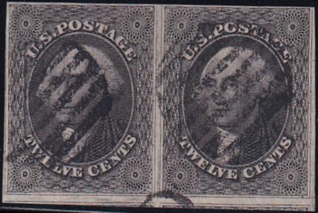 US 17 Used F-VF Horiz. Pain - 4 Margins, Into Frame Line At Top