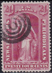 US PR17 Newspaper Used VF-XF Exceptional! Black Target Handstamp Cancel Deep Rich Color!