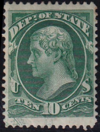 US O62 Officials Mint VF Jumbo Top + Bottom. Printing Offset On Face AT LL Quadrant, Shows Part Of Design, Needs Further Study