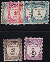 French Andorra J9-15 Complete Set H AVE-F-VF