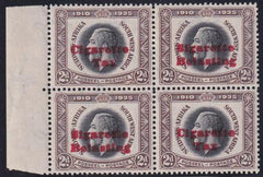 South Africa Mint NH VF Revenue Block, Cigarette Tax 2d.