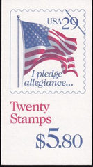 US Booklet BK197 Mint NH XF 11x10, Low Gloss Gum, Plate #4444