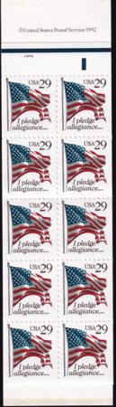 US Booklet BK197 Mint NH XF 11x10, Low Gloss Gum, Plate #4444