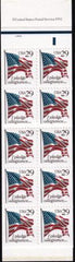 US Booklet BK197 Mint NH XF 11x10, Low Gloss Gum, Plate #4444