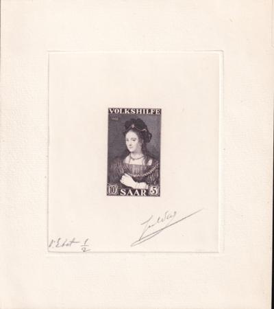 Saar B115 Proof MI 376P XF Sepia Signed Artist Proof "1. Etct" 1st State