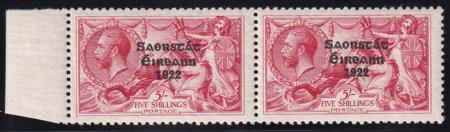 Ireland 78 Mint NH VF Left Margin Pair - 1st Stamp Dot In 2nd "T"