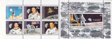 US 232-38 Trust Territories Marshall Islands NH VF Moon Landing Booklet Plane