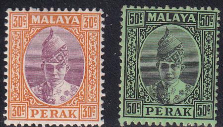 Malaya-Perak Japanese Occupation 93,95 Mint NH F-VF