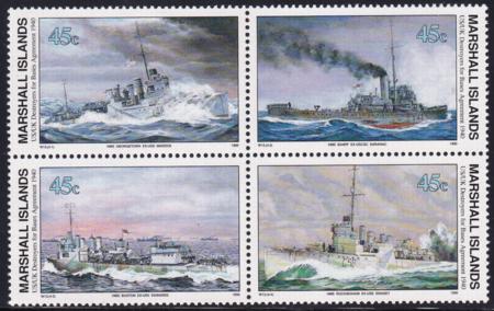 US 257-60(W13) Trust Territories Marshall Islands WWII Anniversaries NH VF U.S. Destroyers