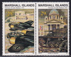 US 276-77(W20) Trust Territories Marshall Islands WWII Anniversaries NH VF Ger. Inv. Of Greece & Yugo