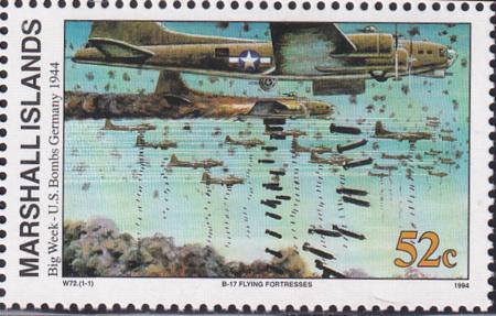 US 483(W72) Trust Territories Marshall Islands WWII Anniversaries NH VF Bombing Of Germany