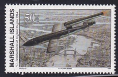US 489(W75) Trust Territories Marshall Islands WWII Anniversaries NH VF V-1 Bomb Strikes Britain