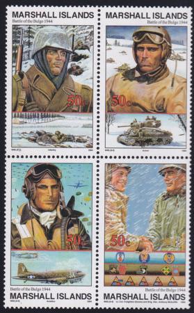 US 500-03(W85) Trust Territories Marshall Islands WWII Anniversaries NH VF Battle OF The Bulge