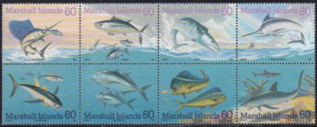 US 595 Trust Territories Marshall Islands NH VF Game Fish