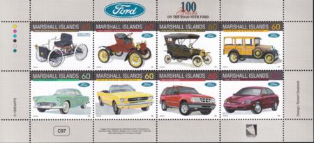 US 611 Trust Territories Marshall Islands NH VF Ford 100th Ann. S/S