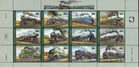 US 613 Trust Territories Marshall Islands NH VF Steam Locomotives M/S