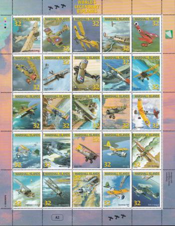 US 617 Trust Territories Marshall Islands NH VF Biplanes M/S