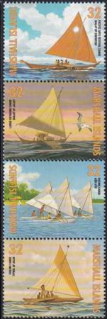 US 640 Trust Territories Marshall Islands NH VF Canoes