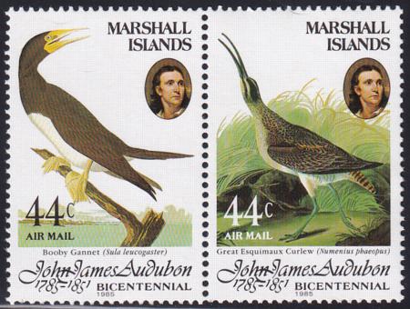 US C1-2 Trust Territories Marshall Islands Airmail NH VF Audubon (1985)