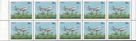 US C23a Trust Territories Marshall Islands Airmail NH VF Aircraft(1989) 36 Cent Booklet Pane