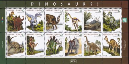 US 925 Trust Territories Marshall Islands NH VF Dinosaurs M/S