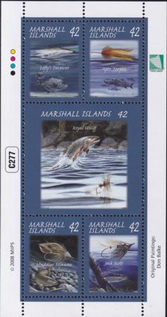 US 926 Trust Territories Marshall Islands NH VF Fishing Flies M/S