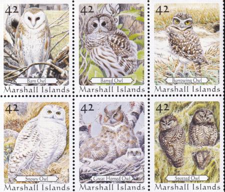 US 932 Trust Territories Marshall Islands NH VF Owls Block