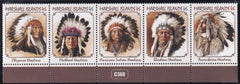 US 1063 Trust Territories Marshall Islands NH VF Indian Headdresses Strip