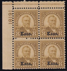 US 666 Modern NH Just F Plate Block UL 18191