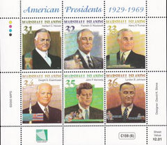 US 732-38 Trust Territories Marshall Islands NH VF US Presidents M/S