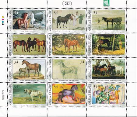US 799 Trust Territories Marshall Islands NH VF Horses M/S
