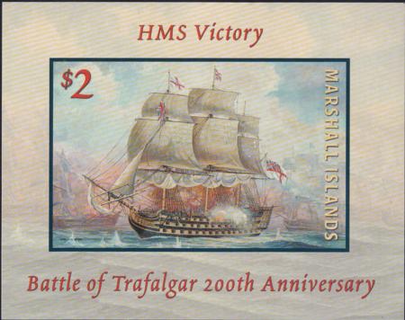 US 869 Trust Territories Marshall Islands NH VF Battle Of Trafalgar S/S