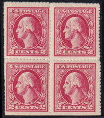 US 532 Var Mint NH VF Unofficial "Wilson Roulette" Block Of 4 Each Stamp Signed Herman Herst. Very Well Centered For This Normally Way Off Center Stamp
