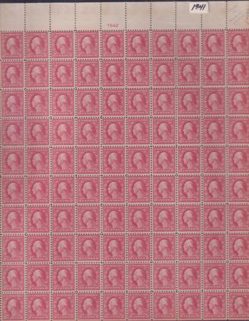 US 467/463 Washington / Franklin Mint NH F-VF Decent Centering On 467 Block Of 12(cv $2900) 2 Plate Blocks #7942 ($500) + 76 463 Singles ($760) Slight Toning Top Salvage