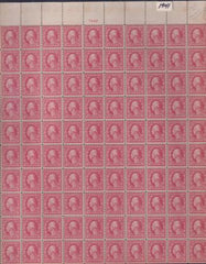 US 467/463 Washington / Franklin Mint NH F-VF Decent Centering On 467 Block Of 12(cv $2900) 2 Plate Blocks #7942 ($500) + 76 463 Singles ($760) Slight Toning Top Salvage