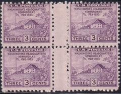US 752 3¢ Newburgh Farley Mint Positions No Gum VF Horiz. Pair Vert. Ln
