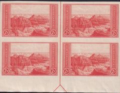 US 757 2¢ Grand Canyon Farley Mint Positions No Gum VF Top Or Bot. Arrow Block