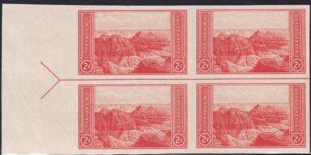 US 757 2¢ Grand Canyon Farley Mint Positions No Gum VF Left Or Right Arrow Block