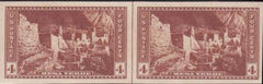 US 759 4¢ Mesa Verde Farley Mint Positions No Gum VF Horiz. Pair Vert. Ln.